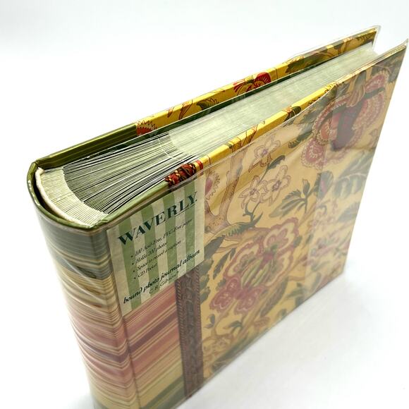 Waverly Samsara Paisley Bound Photo Album Journal 100 Pages CD Colorful Striped - Picture 8 of 9